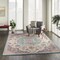 Homeroots 7 x 10 ft. Pink & Blue Floral Medallion Area Rug 385533 - alternate 4